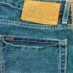 Selvedge Agave Blue Straight Jeans
